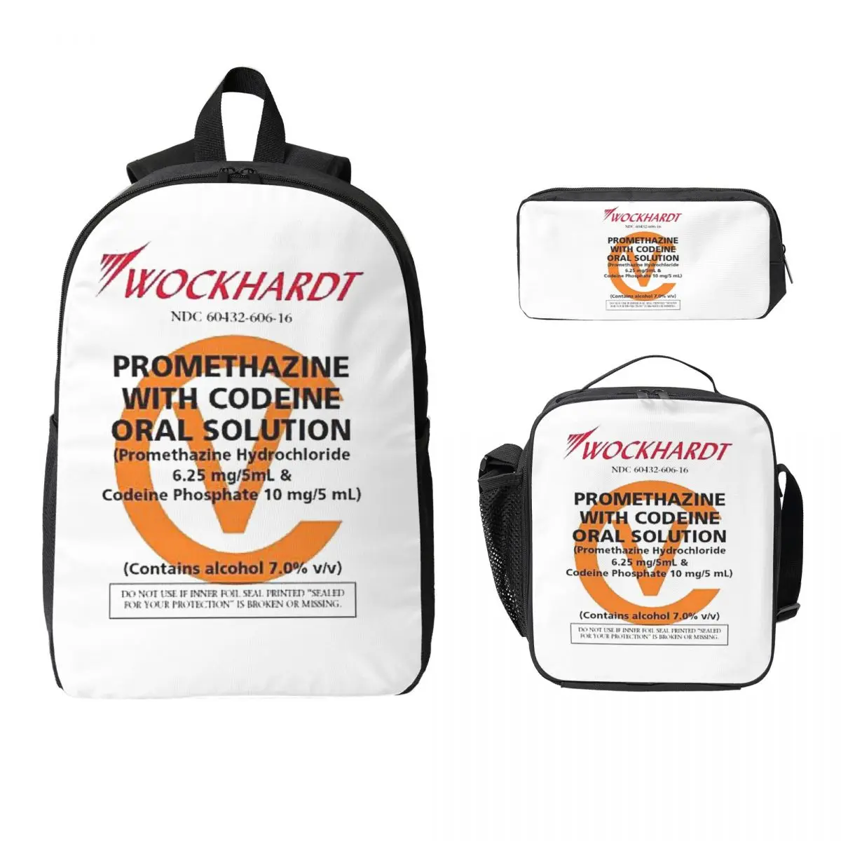 WOCKHARDT Backpack Student Boys Girls BookBag School Bag Laptop Shoulder Bags 3ps Insulated Lunch Bag Pencil Case