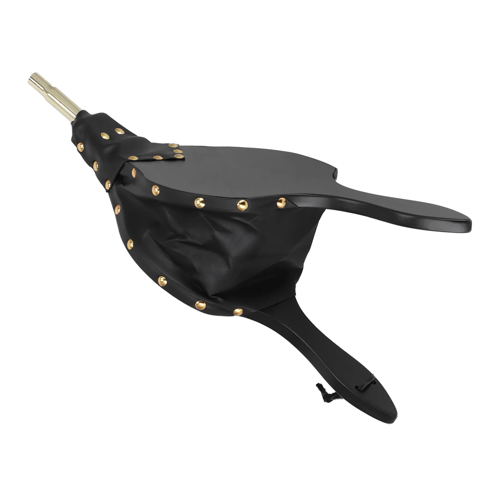 Wood Bellows Antique Metal Rivets Wood Air Blower Composite Wood Leather with Hanging Strap for Outdoor Activities for Campfire