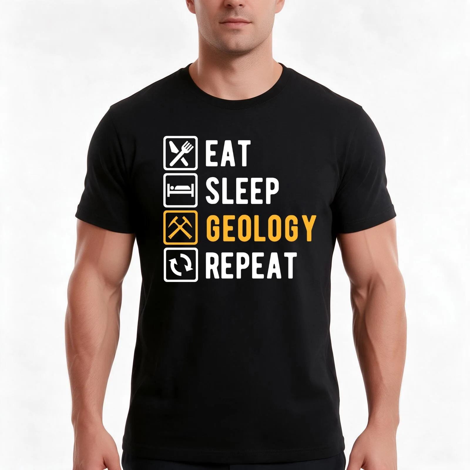 Geologist Geology Life T-Shirt, Summer Casual Cotton Tee, Oversized Streetwear Tops, Vintage Graphic Print, Unisex Men Women