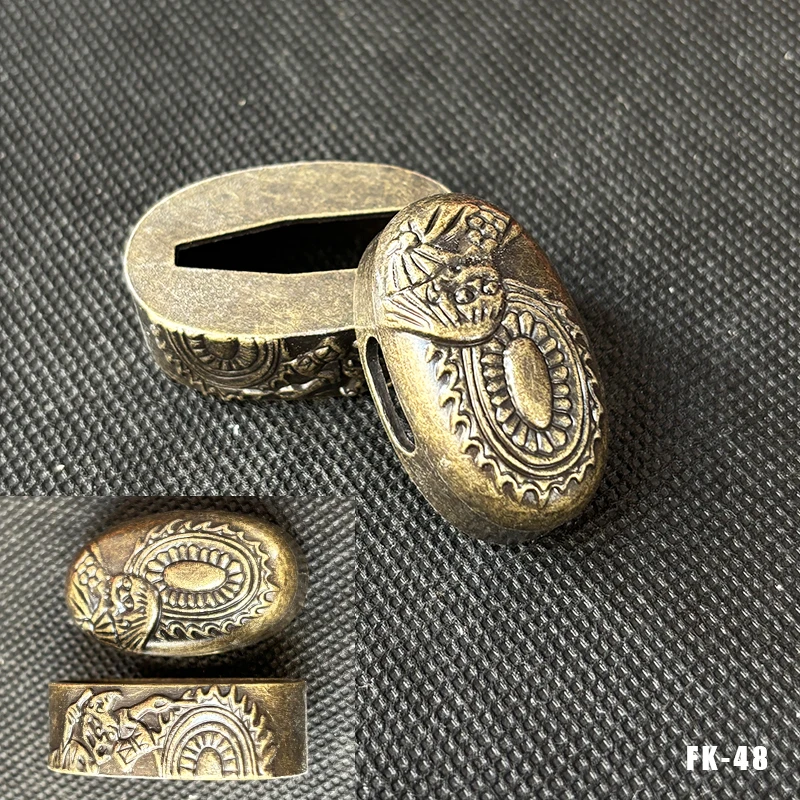 Hochwertige Legierung Katana-Griffkappe Fuchi Kashira Griffkragen für Japanische Schwerter Samurai-Katanas Wakizashi-Schwerter Zubehör – Detail 30
