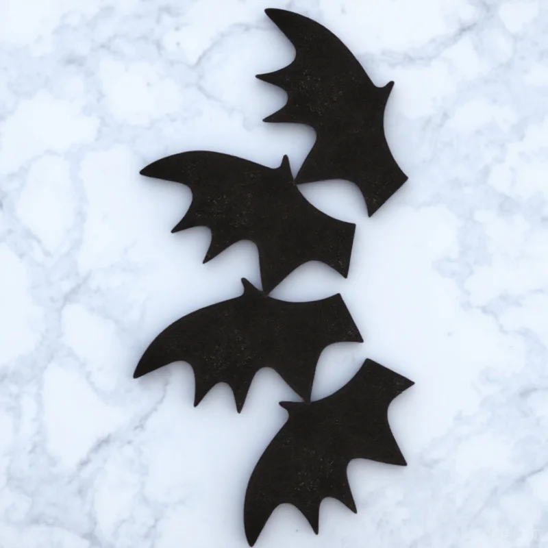 Embellissements d'ailes de chauve-souris pour bricolage, 50 pièces, ailes d'halloween en tissu Non tissé pour pinces à cheveux, vêtements, chaussures, décoration