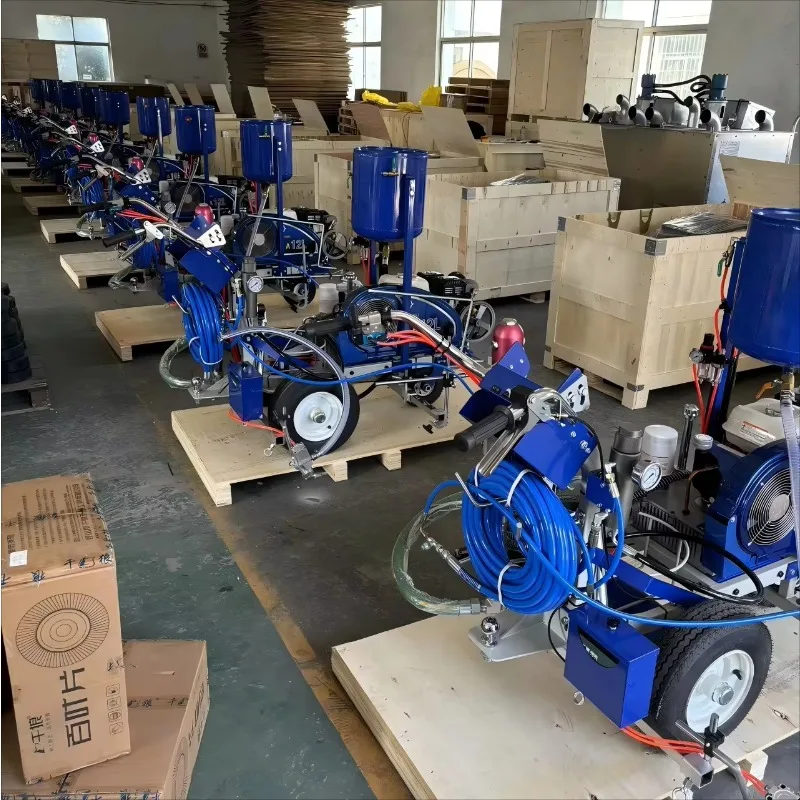 High Cost Performance Hydraulic Cold Spray Road Marking Machine Pump 6.5HP Pneumatic Glass Beads Dispenser For Cold