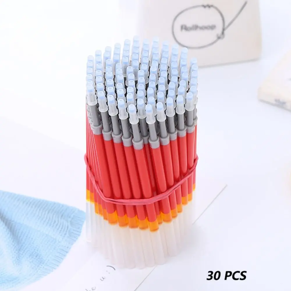 

30pcs New Universal 0.5mm Gel Pen Refill Large Capacity Student Neutral Core Bullet Head Smooth Writing Tool Learning Supplies