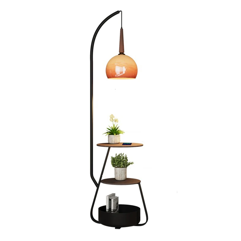 Austrian Italian light luxury floor lamp bedroom rack integrated high-end living room sofa ambient light