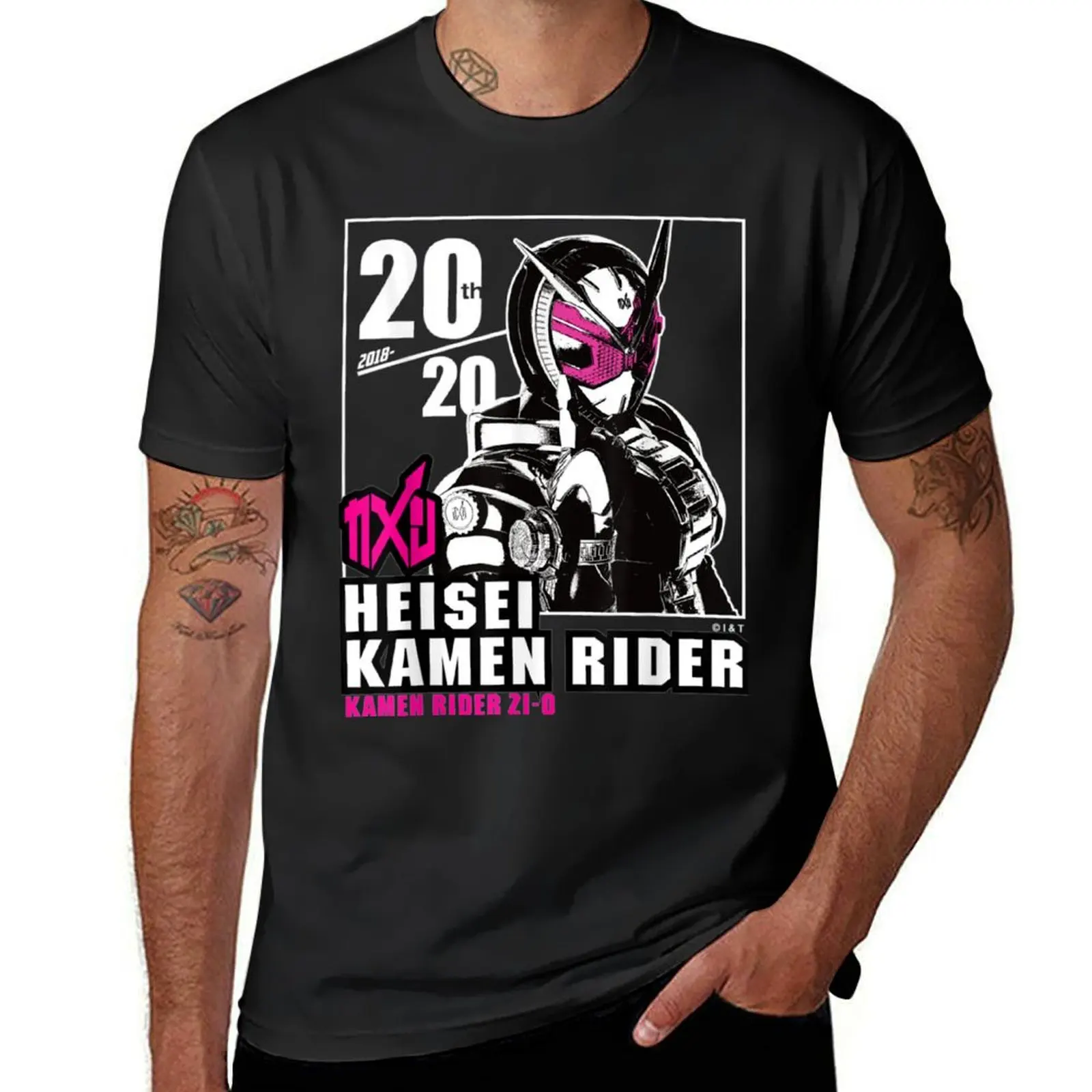 Camen Rider Zoro Anime Anime Anniversary T-shirt masculina Animal Print, fãs de esportes, roupas de verão, camisas de suor, roupas masculinas