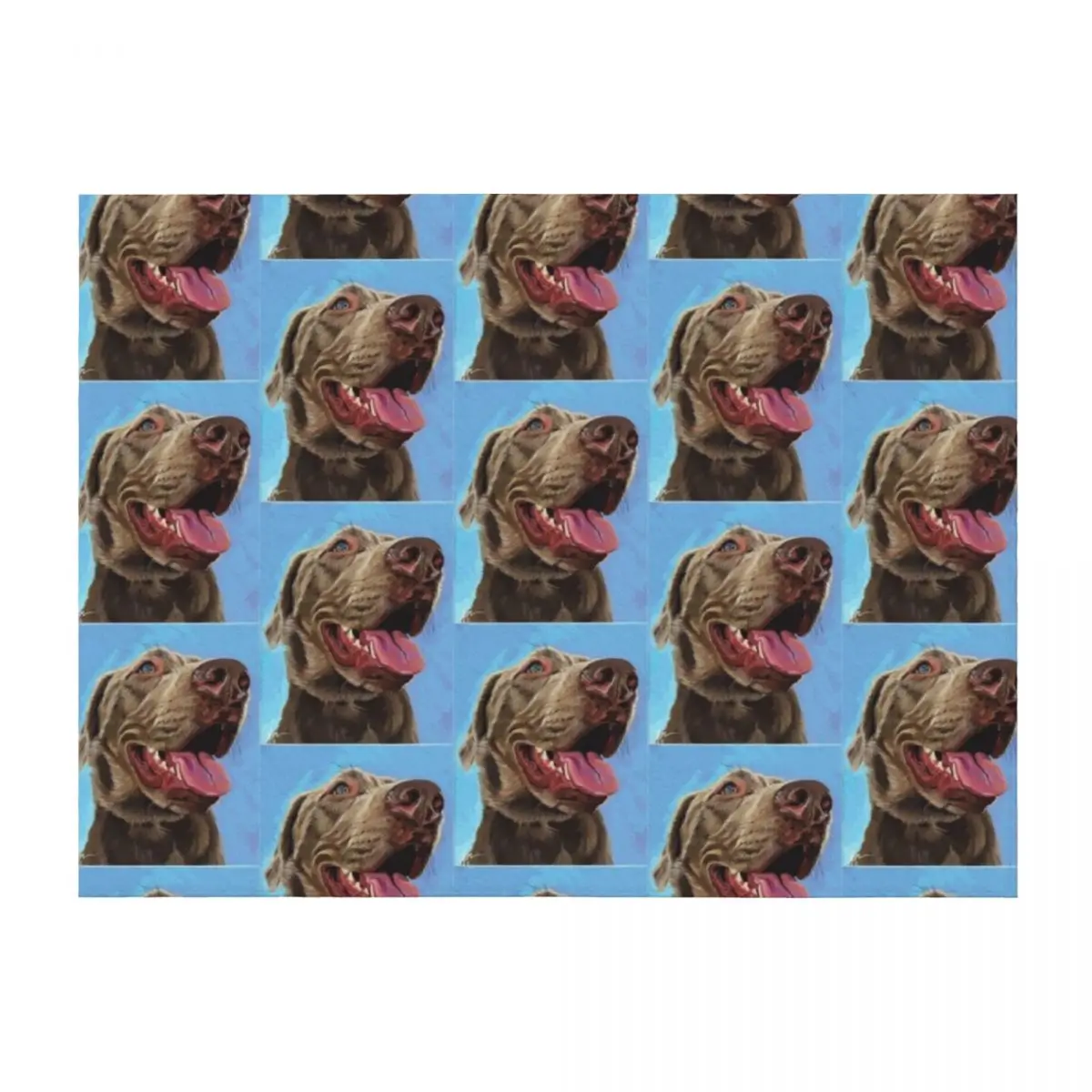 

Silver Labrador - Digital w/ background Throw Blanket Luxury Throw Flannels Bed Fashionable Luxury Thicken Blankets