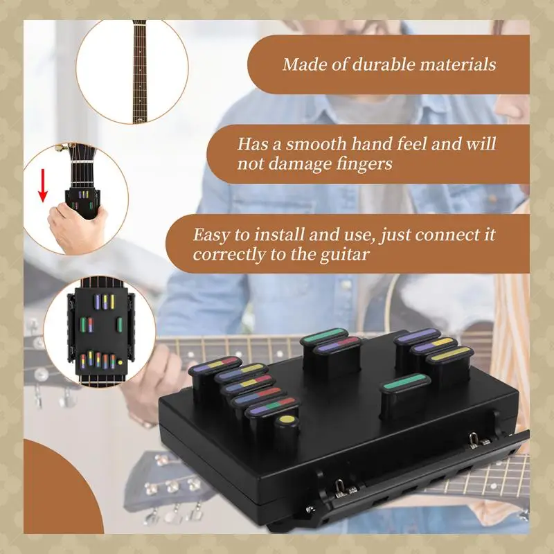 

ABST Guitar Chord Tool, Beginner One-Key Chord Guitar Learning Tools, Guitar Practice Assisted Tool Guitar Accessories