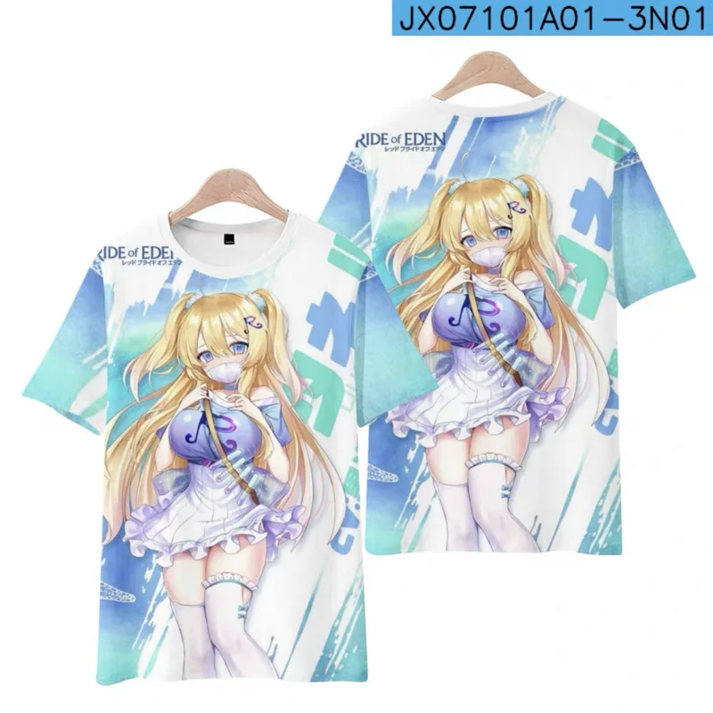 Rot: Stolz von Eden 3D-Druck T-Shirt Sommer mode Rundhals ausschnitt Kurzarm beliebtes Spiel Anime Streetwear plus Größe