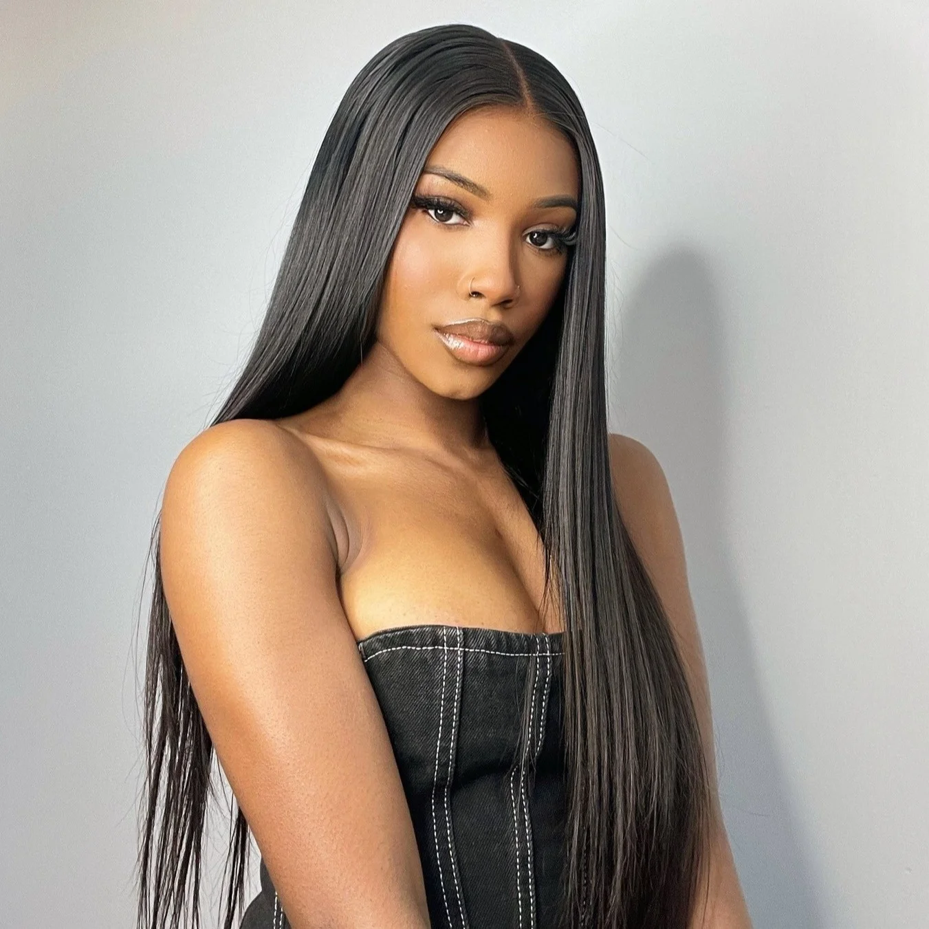 Pelucas frontales de encaje recto, cabello humano 1B, 200 de densidad, transparente, 13x4, 13x6