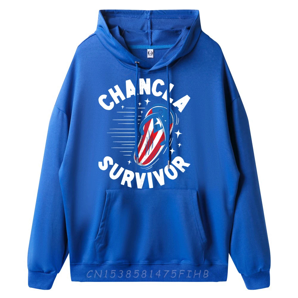 Hoodies Chancla Survivor Puerto Rican Puerto Christmas Classic Normal Long Sleeve Round Neck Mens Hoodies Normal Sweatshirts