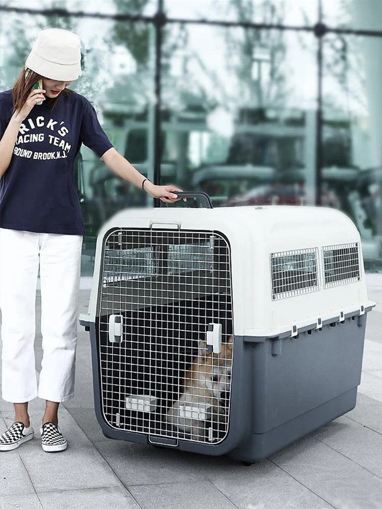 Air Transport Box Suitable for Cat and Dog Outdoor Travel Accessories Portable Extra Large Cage Pet Carrying Supplies