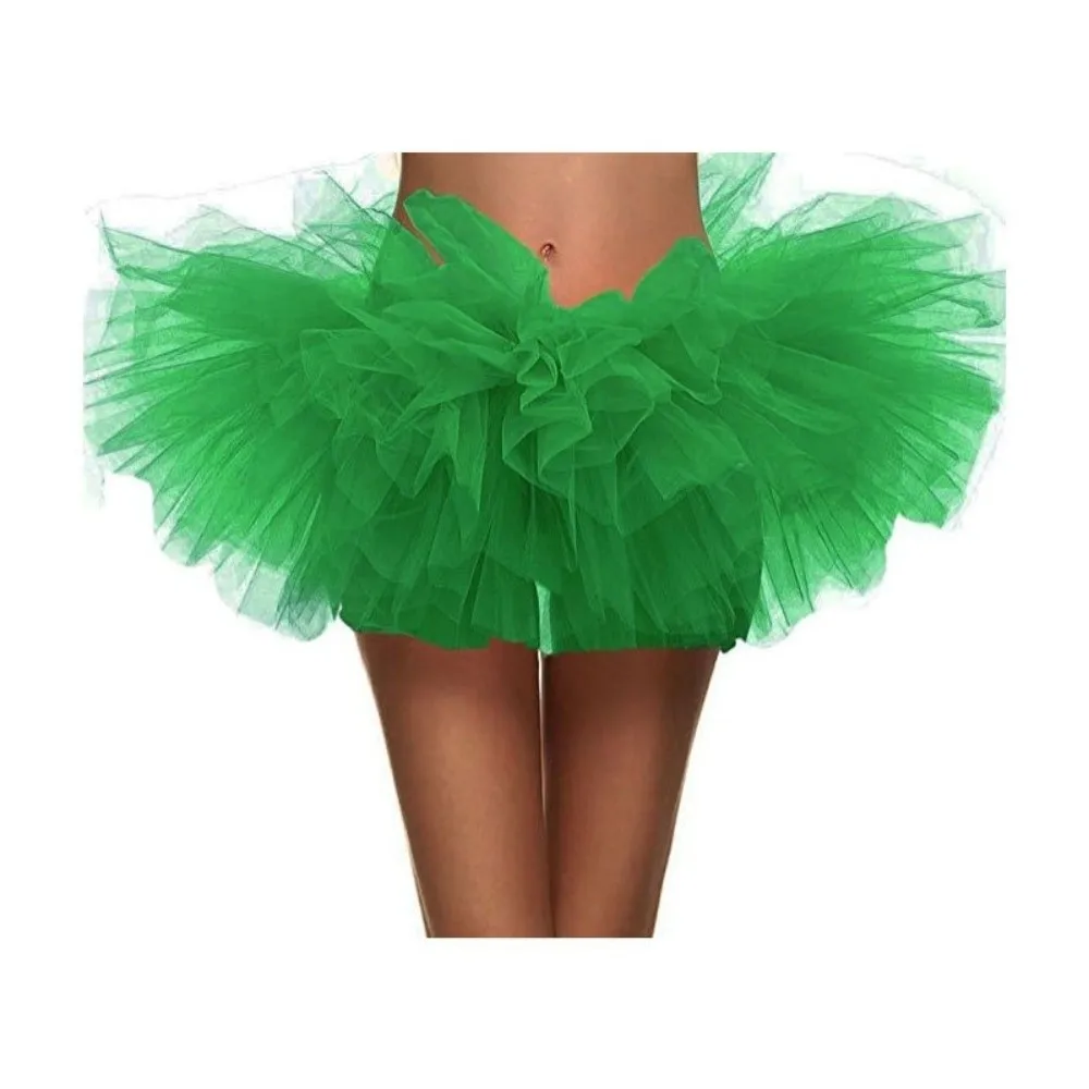 New 5 Layered Tutu Skirt Tulle Sexy Princess Party Skirts Short Pettiskirt Adult Female