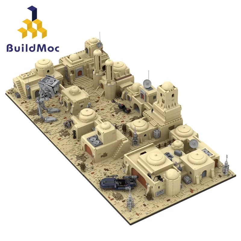 A New Hope Star Series Desert Village Eisley-Cantina Tatooine Luke's X-34 Soro Speeder ต่อสู้ยานอวกาศ Building Block ของเล่น