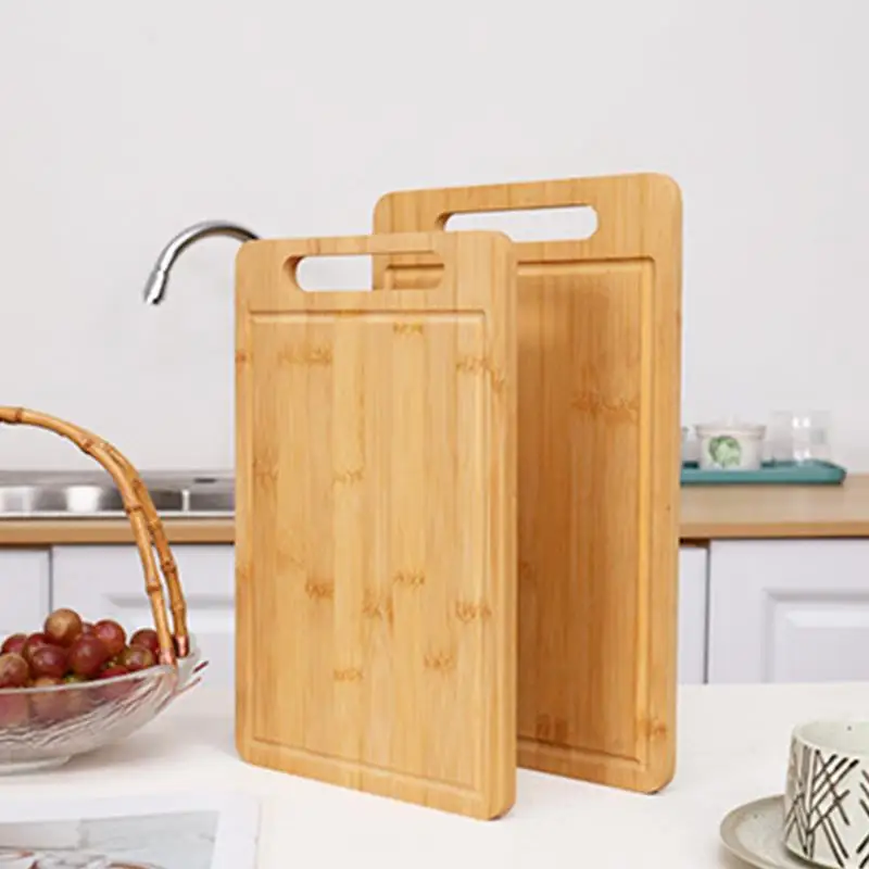 Kitchen bamboo cutting board large rectangular cutting board thickened solid wood cutting board fruit cutting board