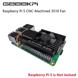 GeeekPi Raspberry Pi 5 CNC-Machined Heatsink Raspberry Pi 5,Cooling Fan Aluminum Alloy Cooler