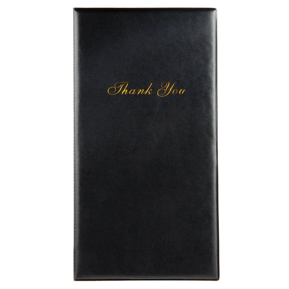 2PCS PVC Leather Restaurant Bill Holder With Inside Pockets