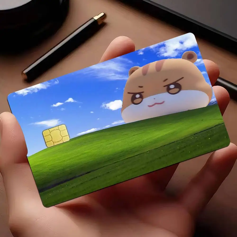 القطط والكلاب محاكاة ساخرة مجردة مضحك الرموز أنيمي ملصق فيلم غطاء الجلد لبطاقة الائتمان بطاقة الخصم البنك الجبهة