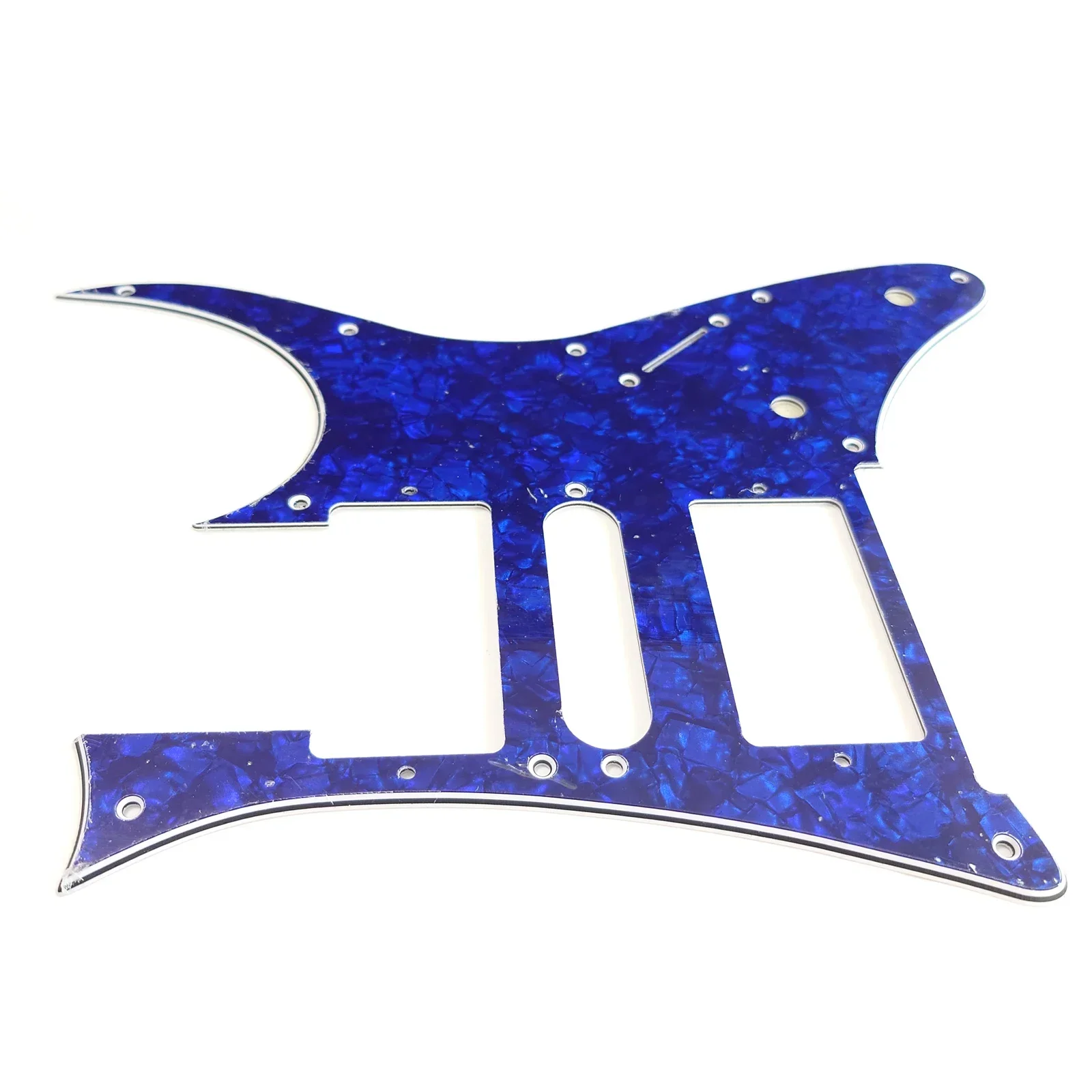 Blue Pearl 10-Hole Guitar Pickguard for RG 350 EX Style Electric Guitars - HSH Configuration Replacement Part