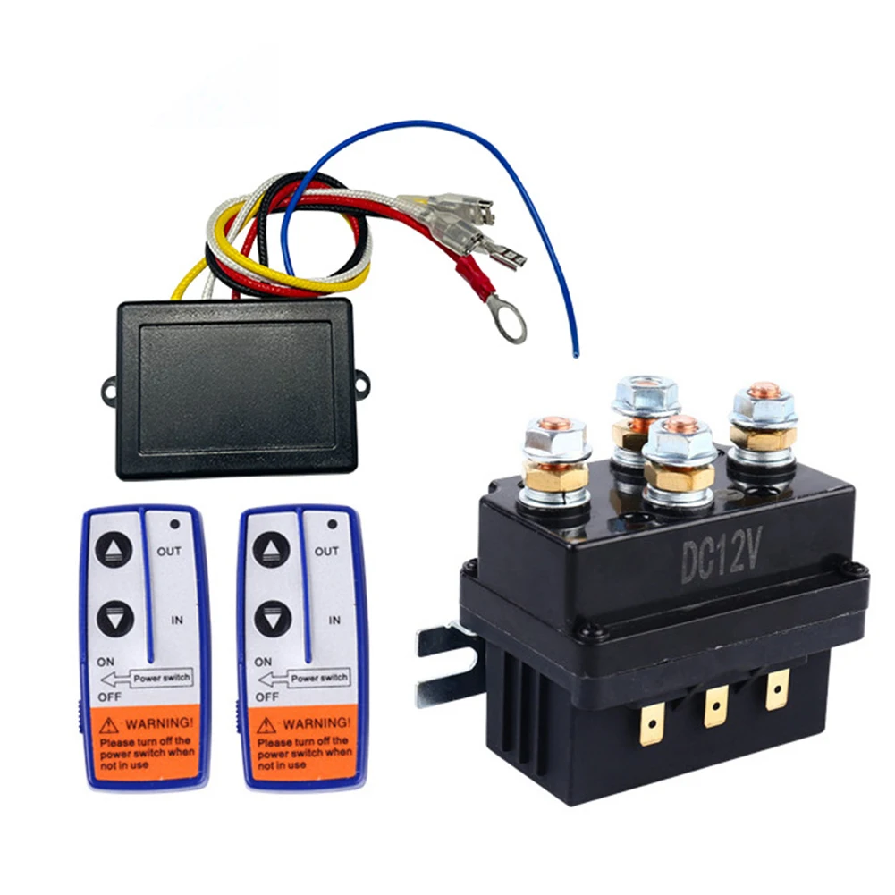 

Winching Applications 12V Winch Relay Remote Control Relay Black Wear-resistant Solenoid Practical Winch Relay