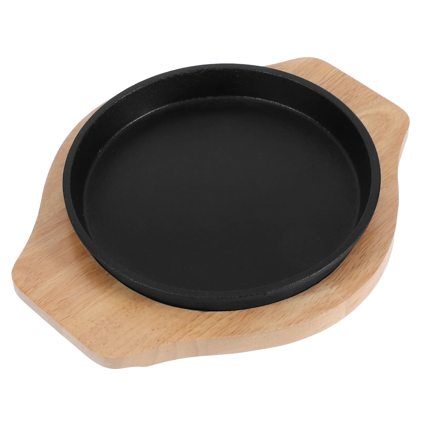 Thickened Iron Steak Plate for Grilling Searing and Serving Even Heat Distribution Space Saving Design Grill Griddle