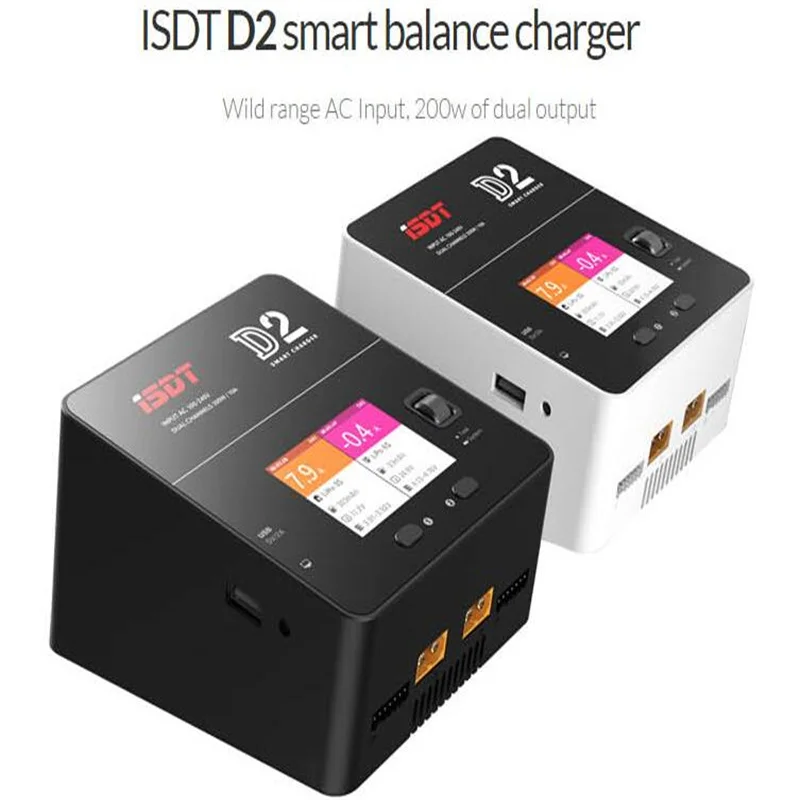 

ISDT D2 200W 20A AC UAV Model RC Car Dual Channel Output Smart Battery Balance Charger