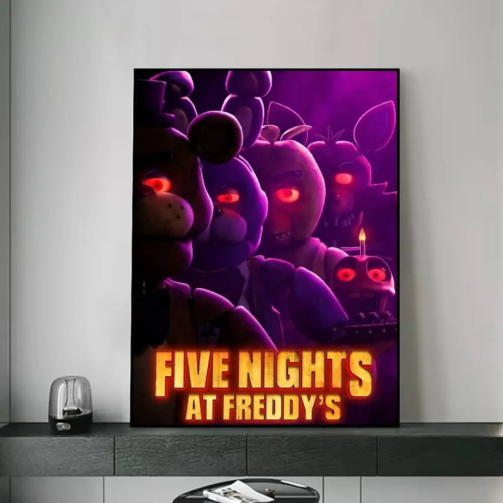 Five N-Nights at F-Freddy's Poster for Modern Decor in Home Offices,Bedrooms,Living Rooms,Bathrooms,And General Home Decoration.