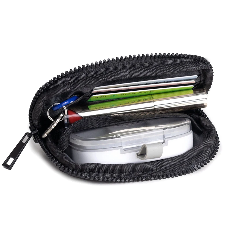 Mit Handgelenk-Reißverschluss, Geldbörse für Damen, lässige Reisetasche, wasserdichtes Nylon, kleine Geldbörse, multifunktionaler Kartenhalter – Detail 9
