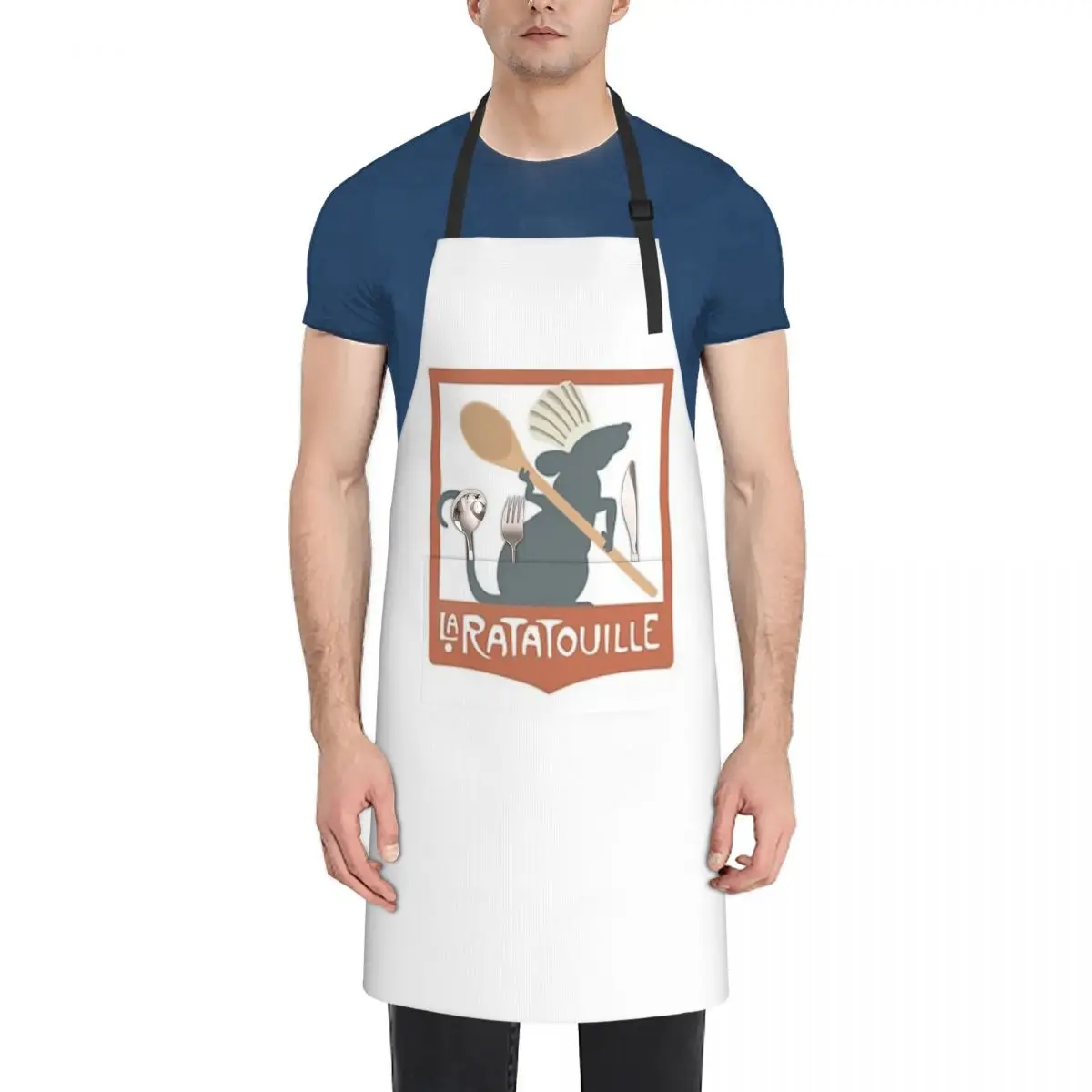 

La Ratatouille Fashion Dacron Kitchen Aprons For Woman Men Chef Work