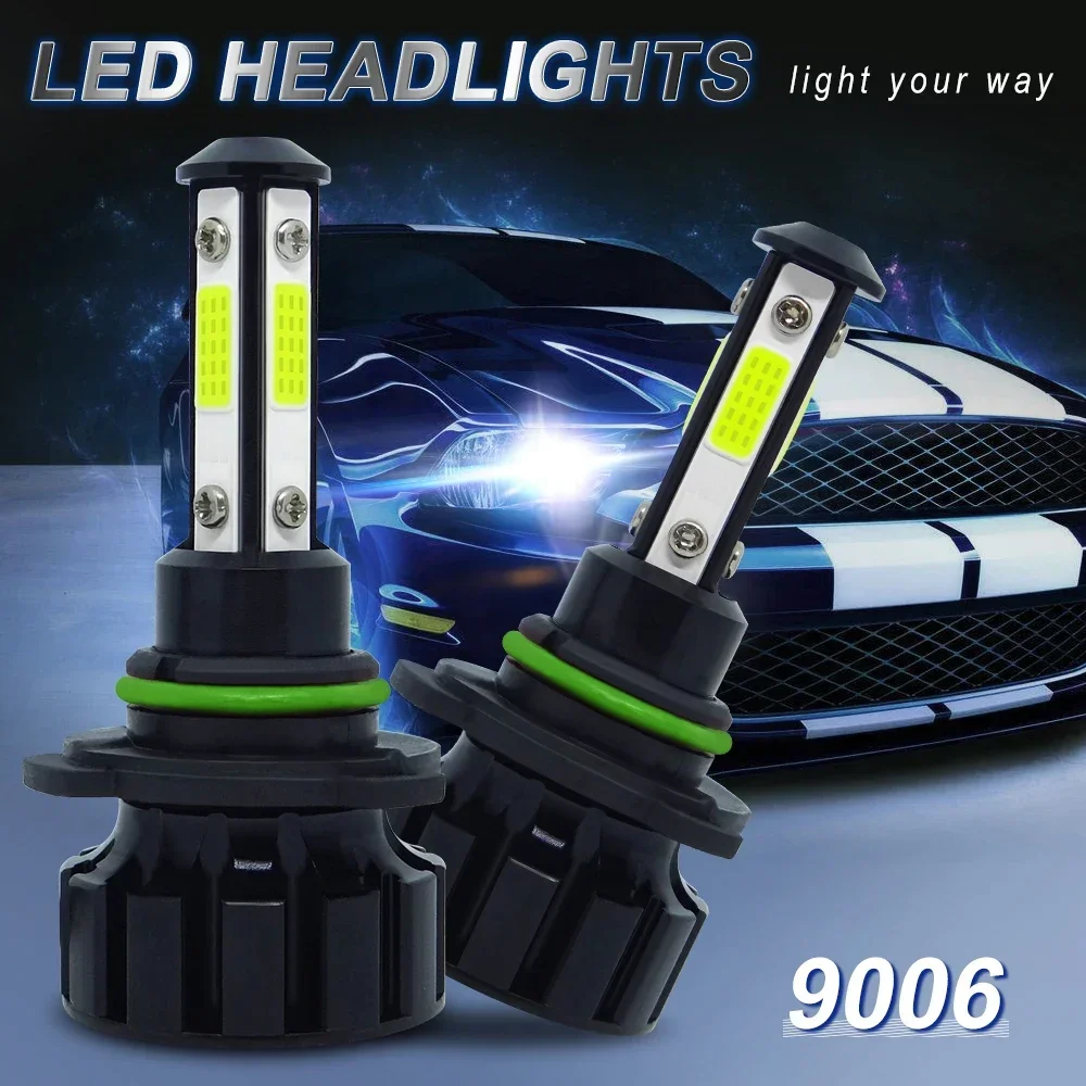 

4 Sides 9006 HB4 5202 H11 H10 PSX24W H7 LED Fog Light Bulbs 8000LM 12W High Power 6000K LED Fog Light DRL Bulbs Car Fog Lamp