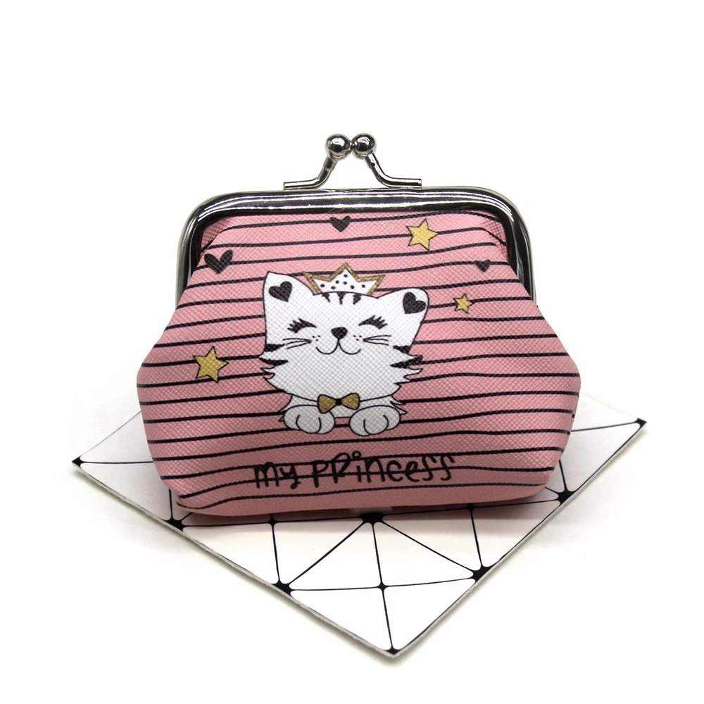 

Cute Cartoon Cat Small Pocket Handbags Clutch Money Bags Coin Purses Mini Wallets Keys Bags Zero Wallet