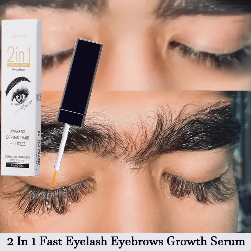 2 in 1 snelle wimper wenkbrauwen groei serum 7 dagen natuurlijke wimperversterker langer voller dikker krullen verlenging wimpermake-up