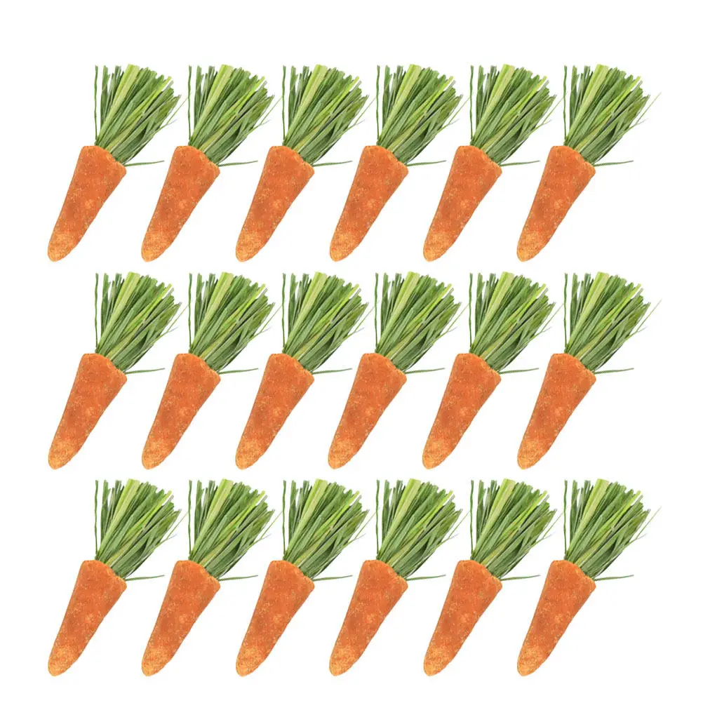 18Pcs Chewing Carrots Hamster Rabbit Teeth Grinding Sticks Small Animals Cage Accessories Healthy Teething Plaything
