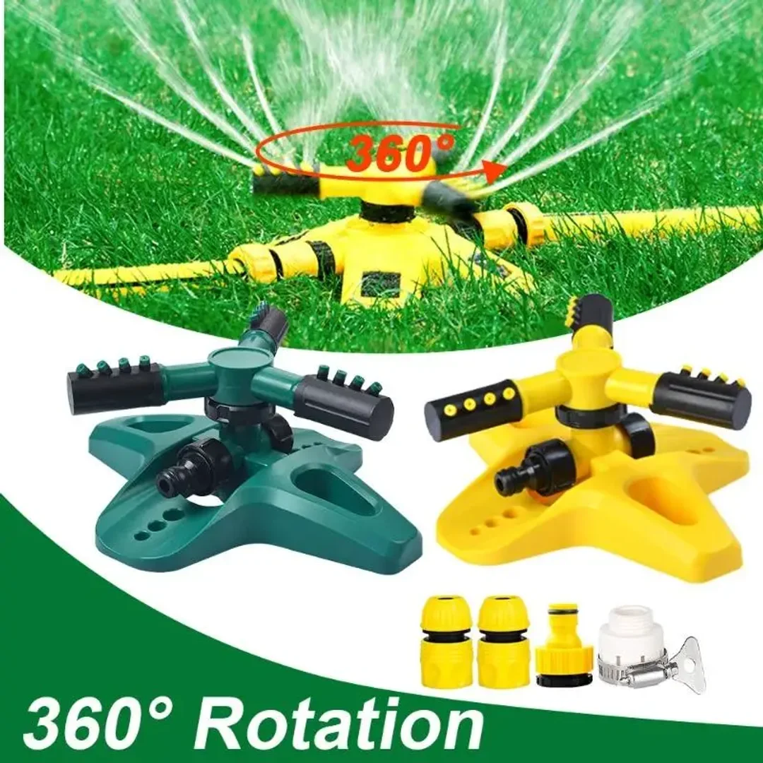 

Upgrade Automatic Lawn Sprinkler 360 Degree Rotating Lawn Irrigation System 2 Mode Water Sprinkler 4 Nozzle Yard Garden Supplies