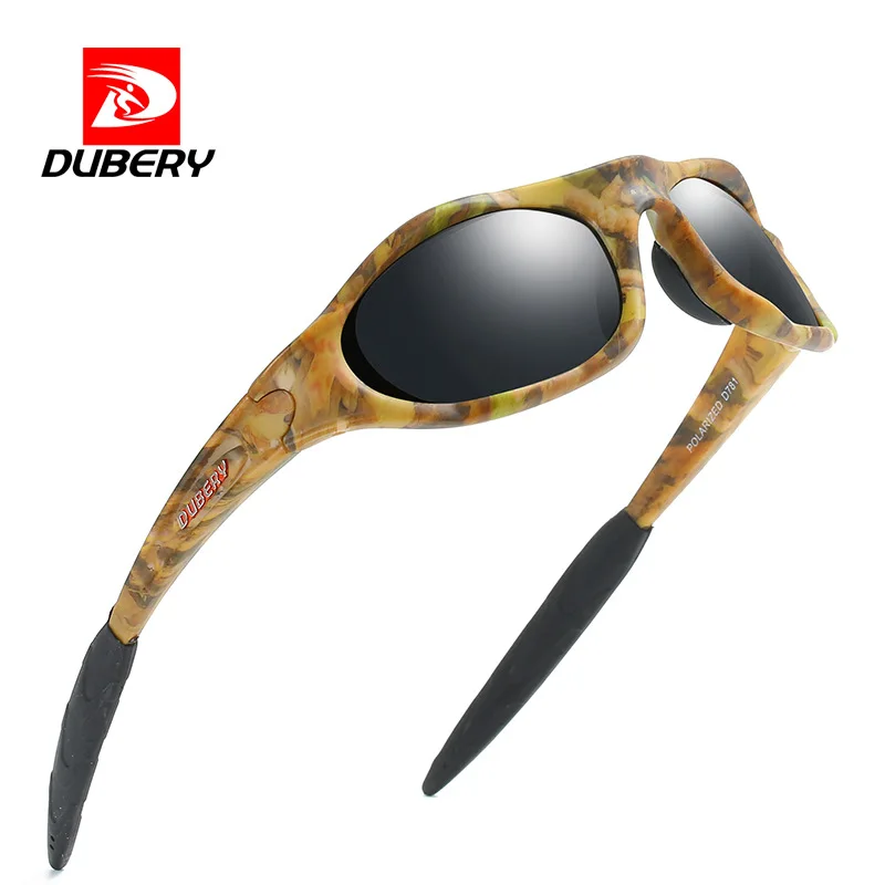 2025 DUBERY Fashion Camouflage Pattern Sports Sunglasses Men Women Polarized Sun Glasses Fishing Climbing Skiing UV400 Eyewear