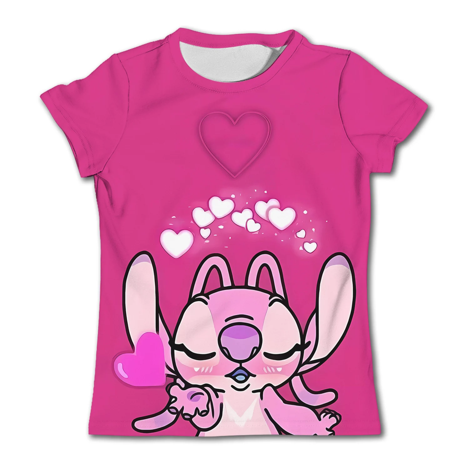 Stitch Boys T Shirts Yellow T-shirts for Kids Teen Girl Clothes Birthday Shirt Top T-SHIRT KID Tops Children 3-12 Year Old Girls image 4