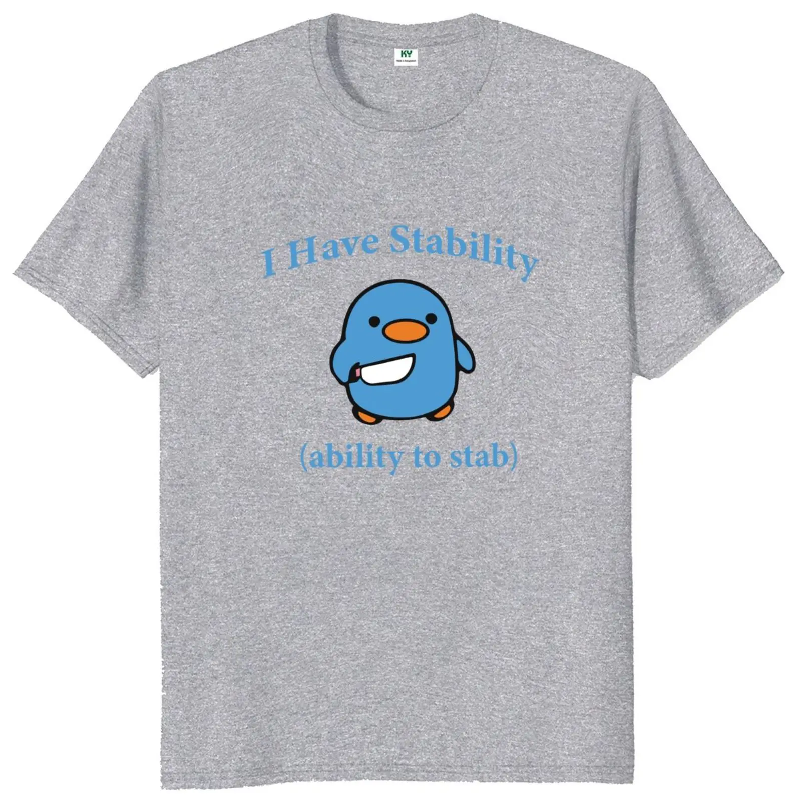 I Have Stability Ability To Stab T Shirt Popular Meme Y2k Graphic T-shirt For Men Women 100% Cotton Soft Unisex Tee Tops EU Size