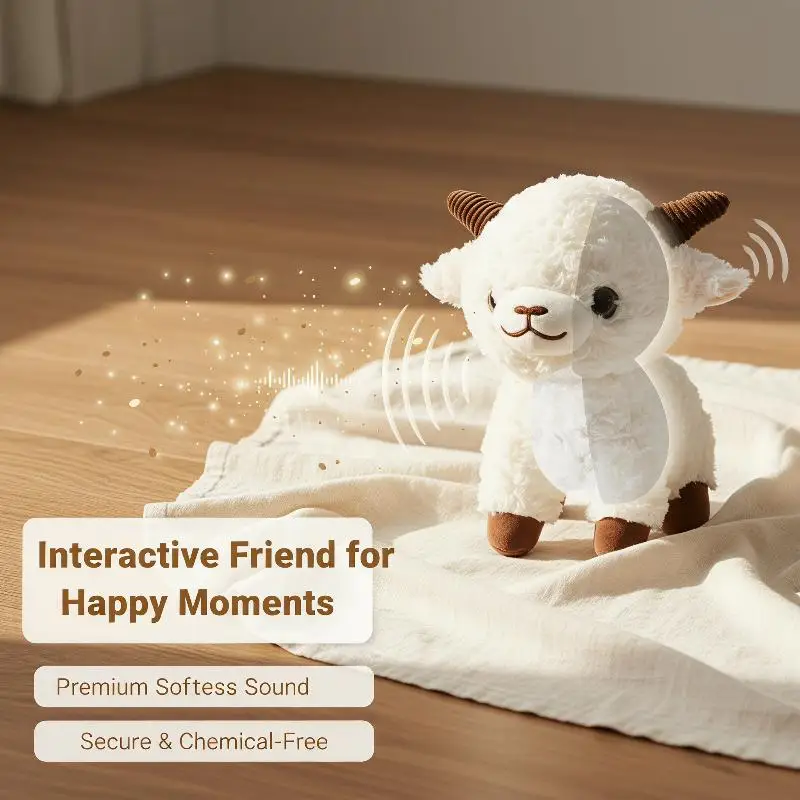 Adorable Big Eye Sheep Plush Doll Fluffy Standing Stuffed Toy 11/15/25cm Ideal Gift for Girls Boys Children Day