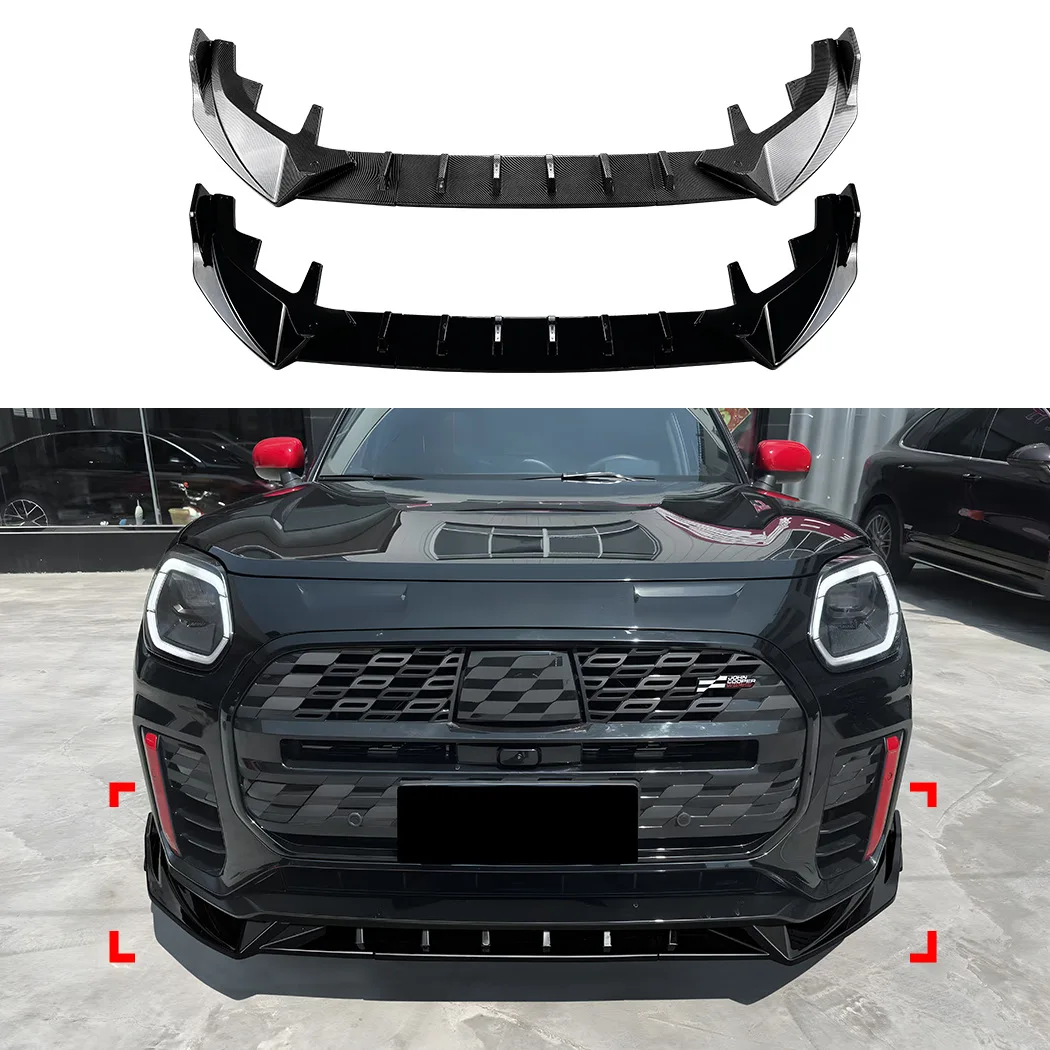 

For Mini Countryman JCW U25 2024 + Front Lip Front Shovel Spoiler Small Surround Modification
