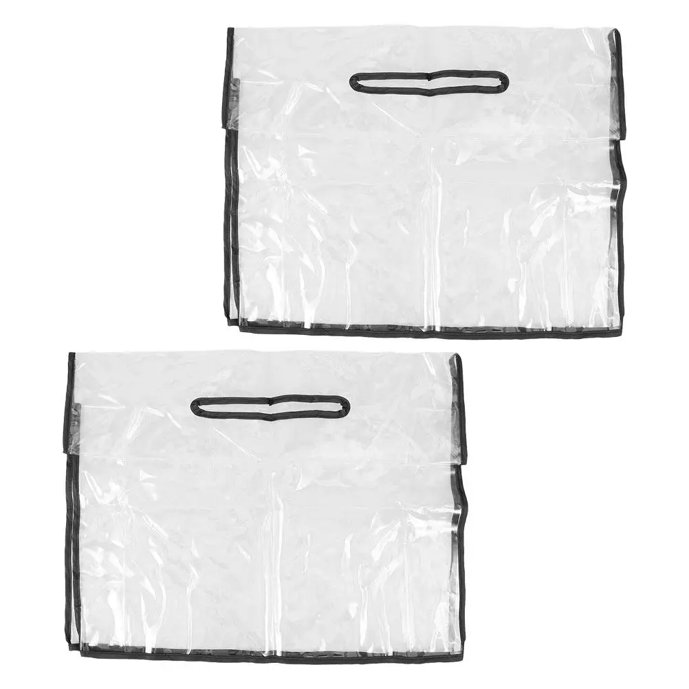 2Pcs Clear Handbag Rain Cover Transparent PVC Waterproof Bag Protector Universal Fit for Luxury Purse Tote Outdoor Activities