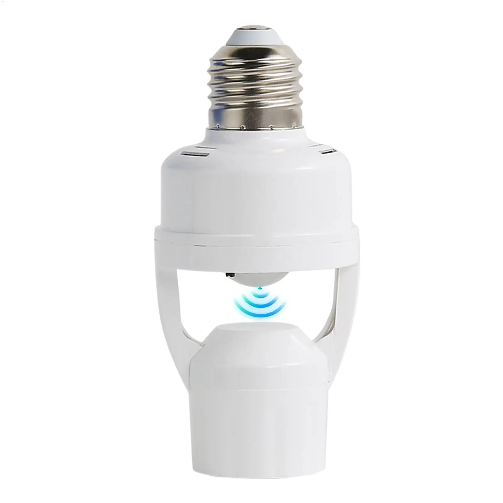 Motion Sensor Light Socket E27 Screw Infrared Radar Sensor Smart Bulb Holder Adapter for Home Porch Garage Basement Lighting