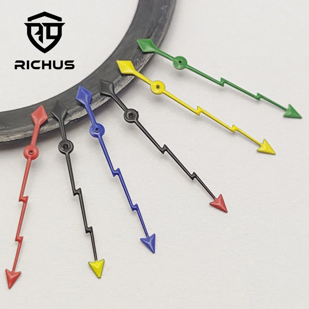 RICHUS NH35 Zeiger Rot Schwarz Blau Gelb Grün Uhrzeiger passend für NH34 NH35 NH36 ETA2824 2836 Miyota8215-DG Uhrwerk