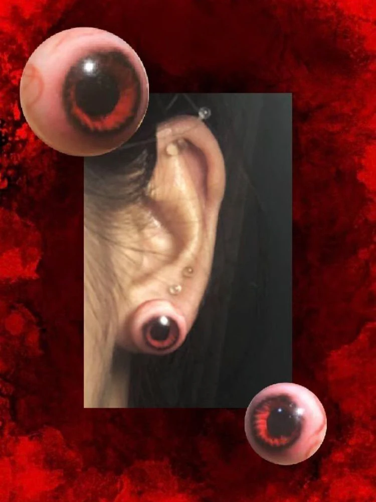 2024 New Eyeball Stud New Gothic Style Men's And Women's Jewelry Party Gift