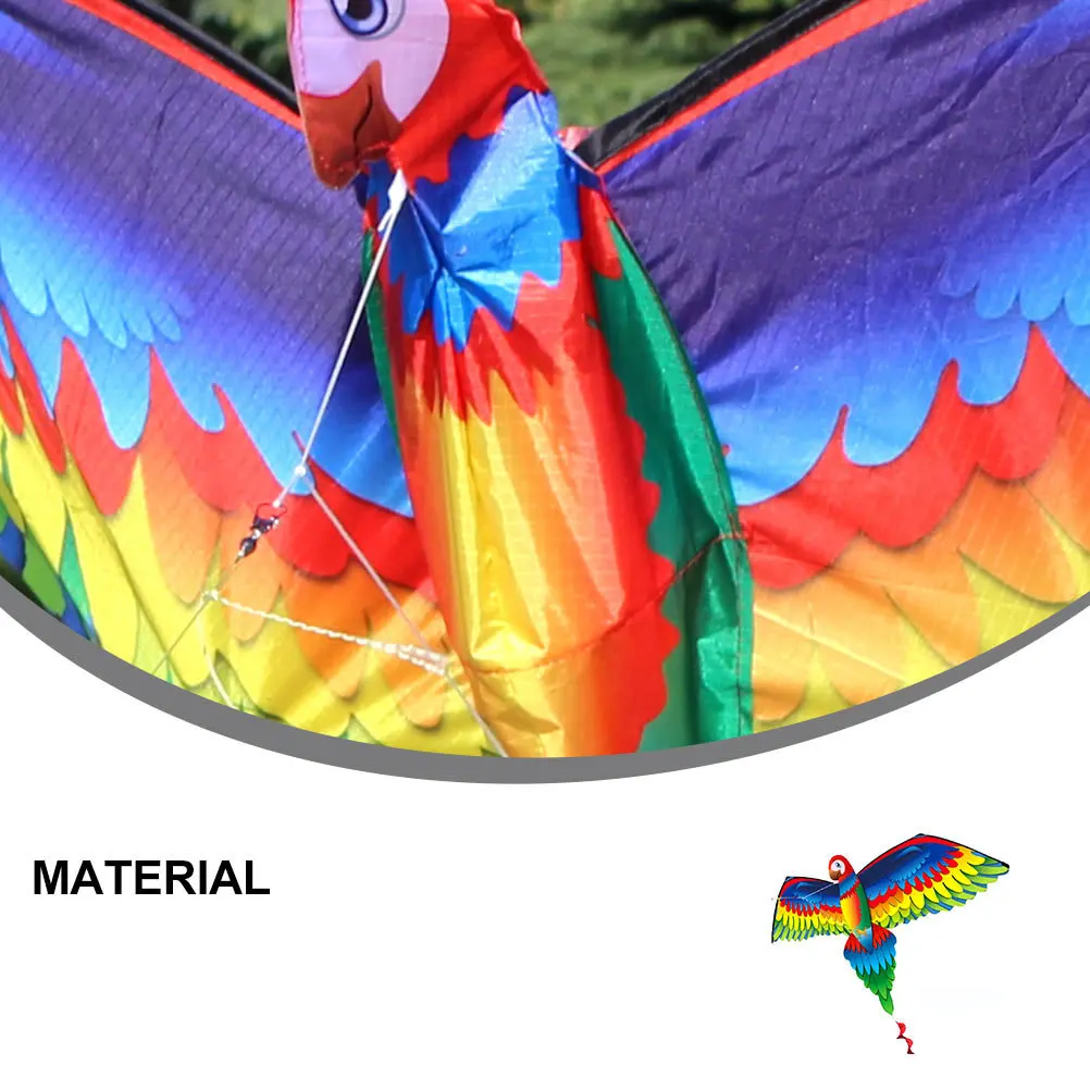 

1set 1Set Large Parrot Bright Cartoon Design Outdoor Kids For Park Parrot Kite With Long Tail Beach Long Tail 3D Kite