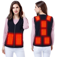 2024 Unisex Outdoor Women Clothing Men Vest Electric Heated Vest USB Charging Heated Jacket Winter Vests Skiing Hiking Camping