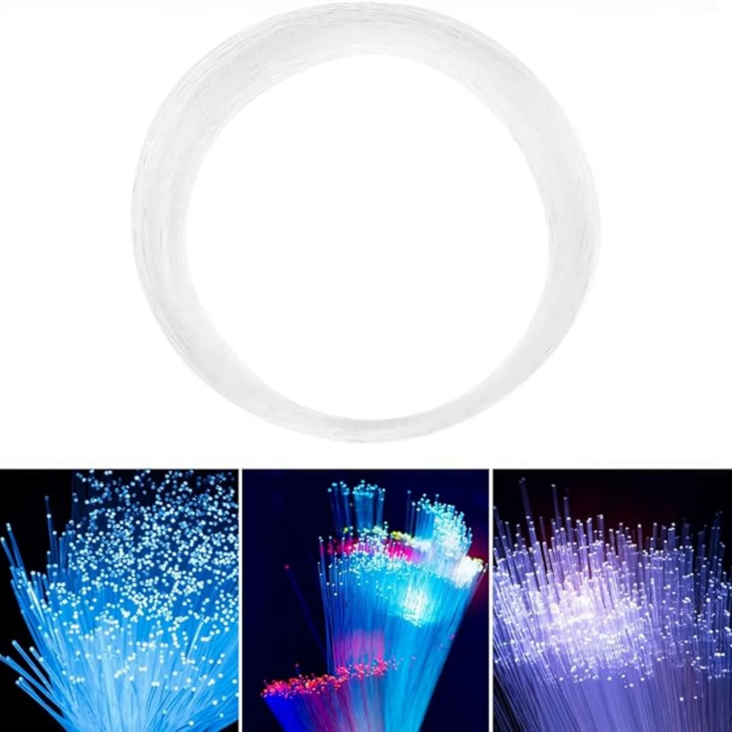 PMMA Plastic Fiber Optic Cable D1.5/2/2.5/3/4/5/6/8/10/12MM End Glow LED Light DIY Light Guiding Fiber For Party Decorations