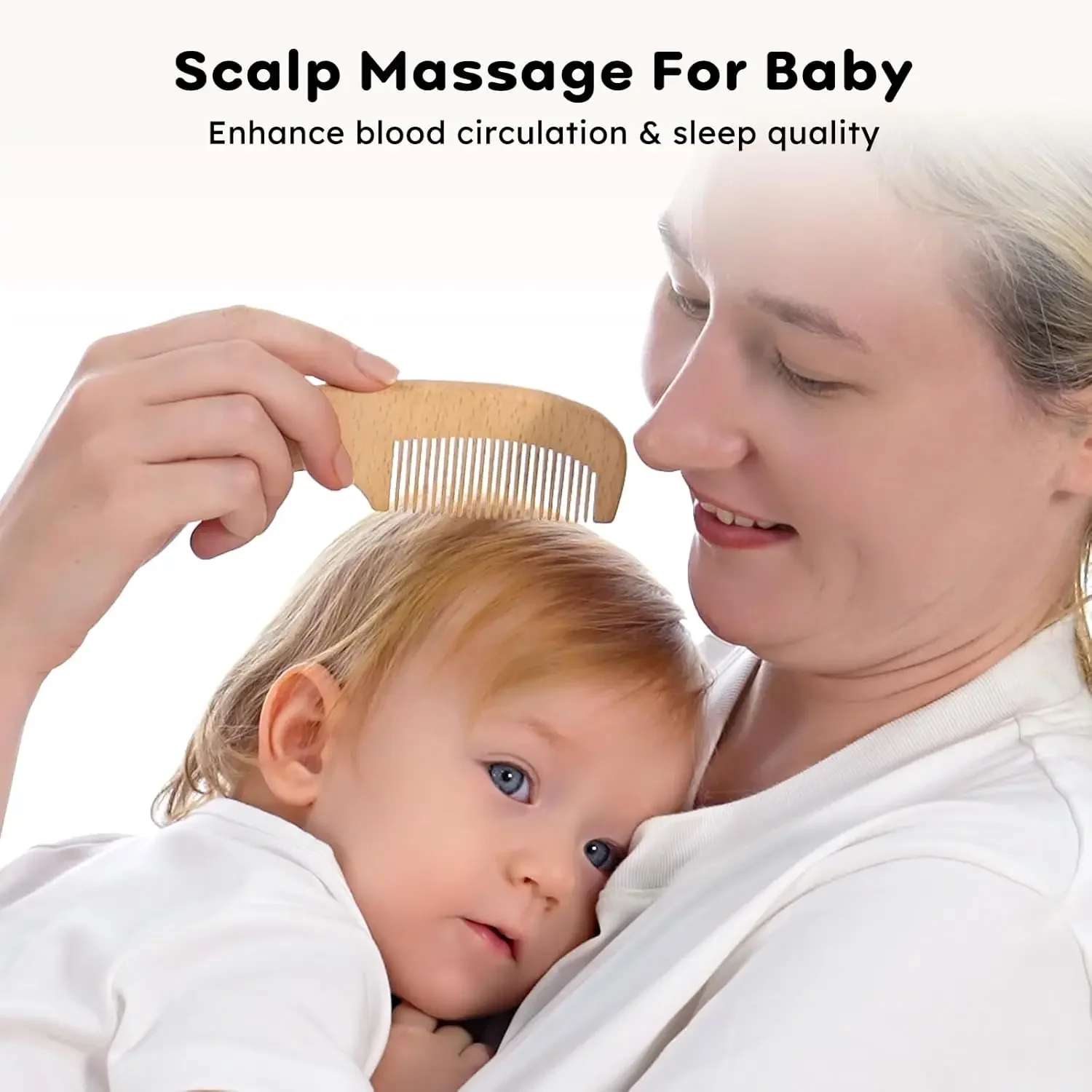 

Детская расческа для новорожденных, деревянная расческа из натуральной шерсти, массажер для головы младенца, щетка для ванны, детская расческа для рождения/хрещения, подарок для детского душа