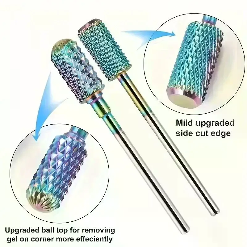 Profissional cerâmica prego broca conjunto elétrico manicure arquivo de unhas bit para unhas de gel acrílico e cutículas