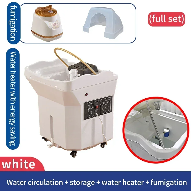 Head Spa bed met watertank mobiele shampoo stoel wastafel zwart Draagbare shampoo wastafel