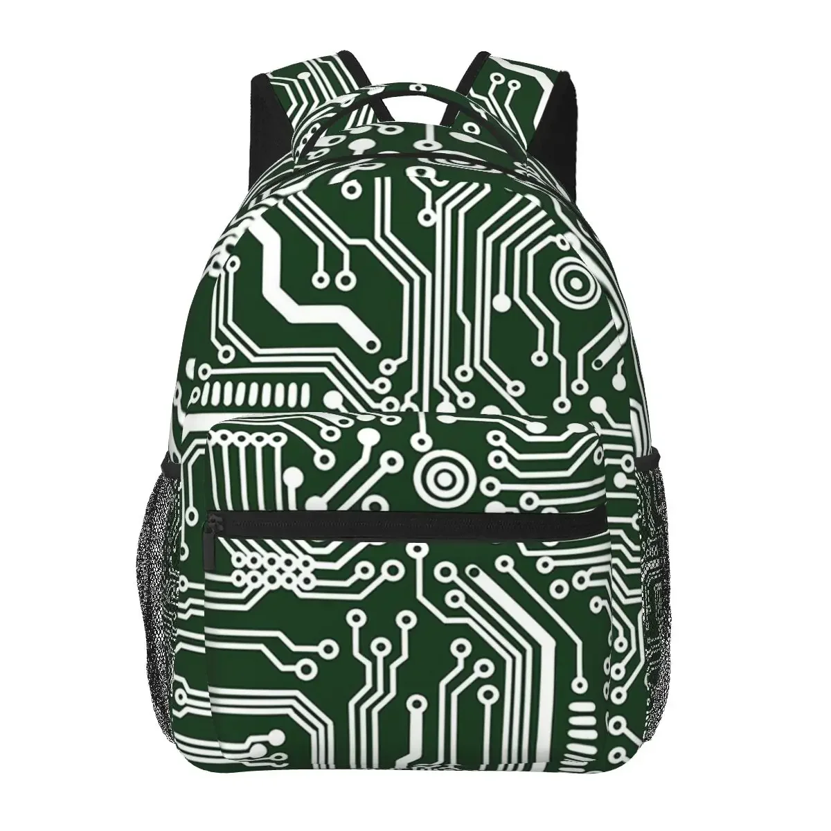 

Dark Green Microchip Hardware Circuit Design Backpacks Boys Bookbag Children School Bags Cartoon Laptop Rucksack Shoulder Bag