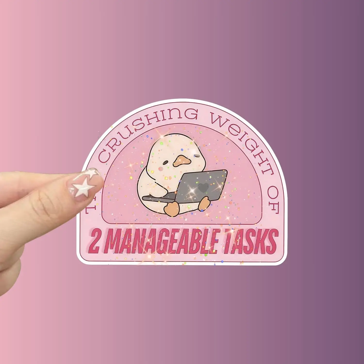 4er-Set Hochwertige Niedliche Enten-Hologramm-Aufkleber, Wasserfeste Vinyl-Sticker für Auto, Laptop, Wasserflasche